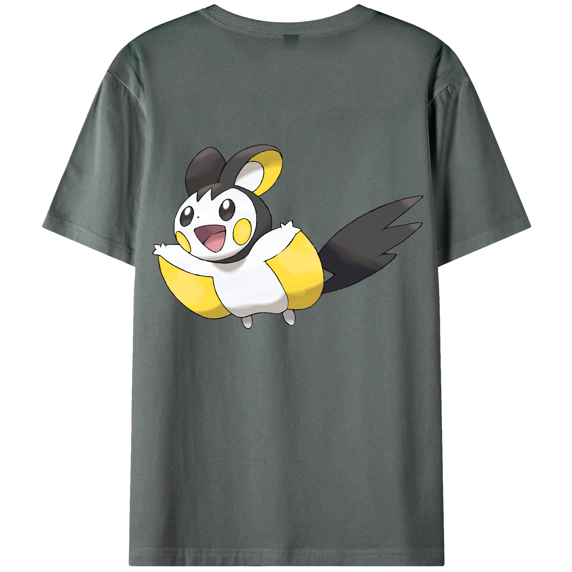 （画像用） ポケットモンスター Pokémon 綿100％ メンズ半袖Tシャツ（バックプリント） 通気性